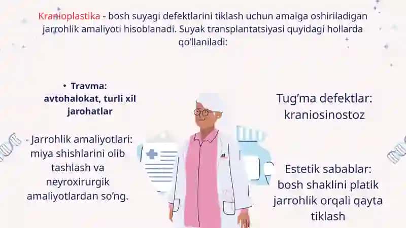 Kranioplastikada suyak transplantatsiyasi 3