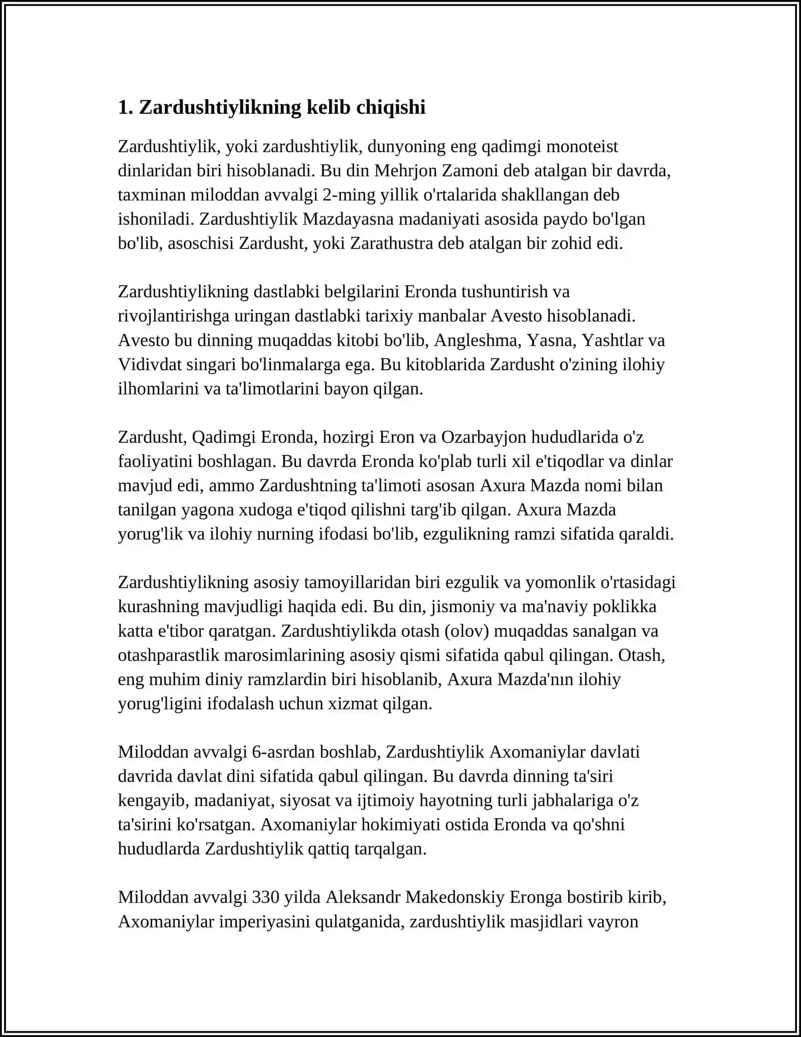 ZARDUSHTIYLIKNING TEOLOGIK TIZIMI VA DINIY MAROSIMLARI 3
