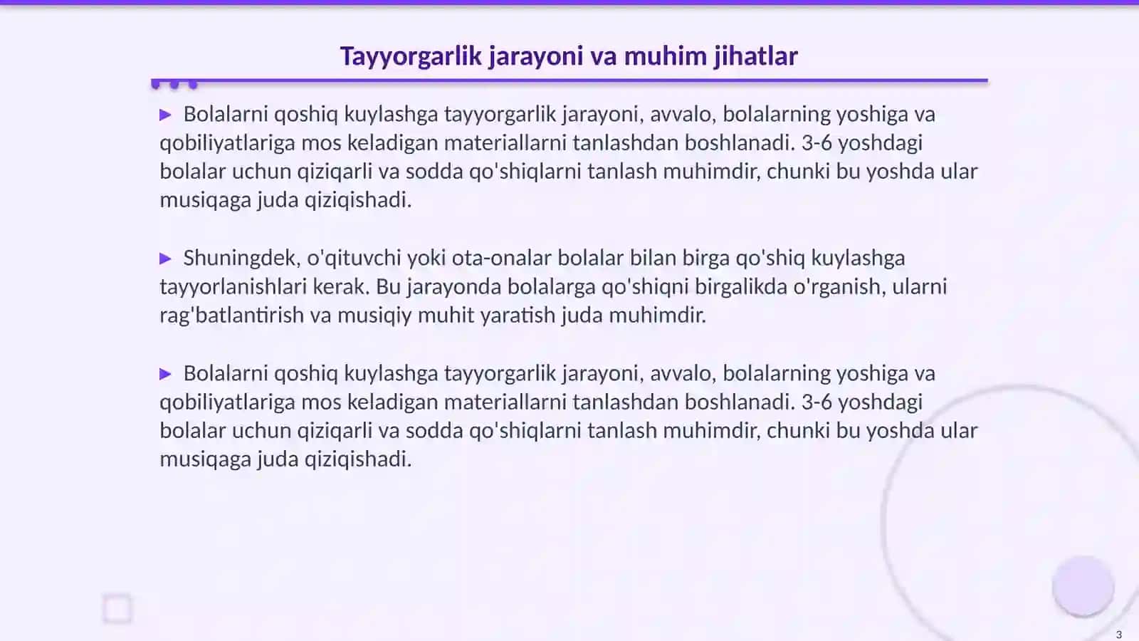 Bolalarni qoshiq kuylashga orgatish 3