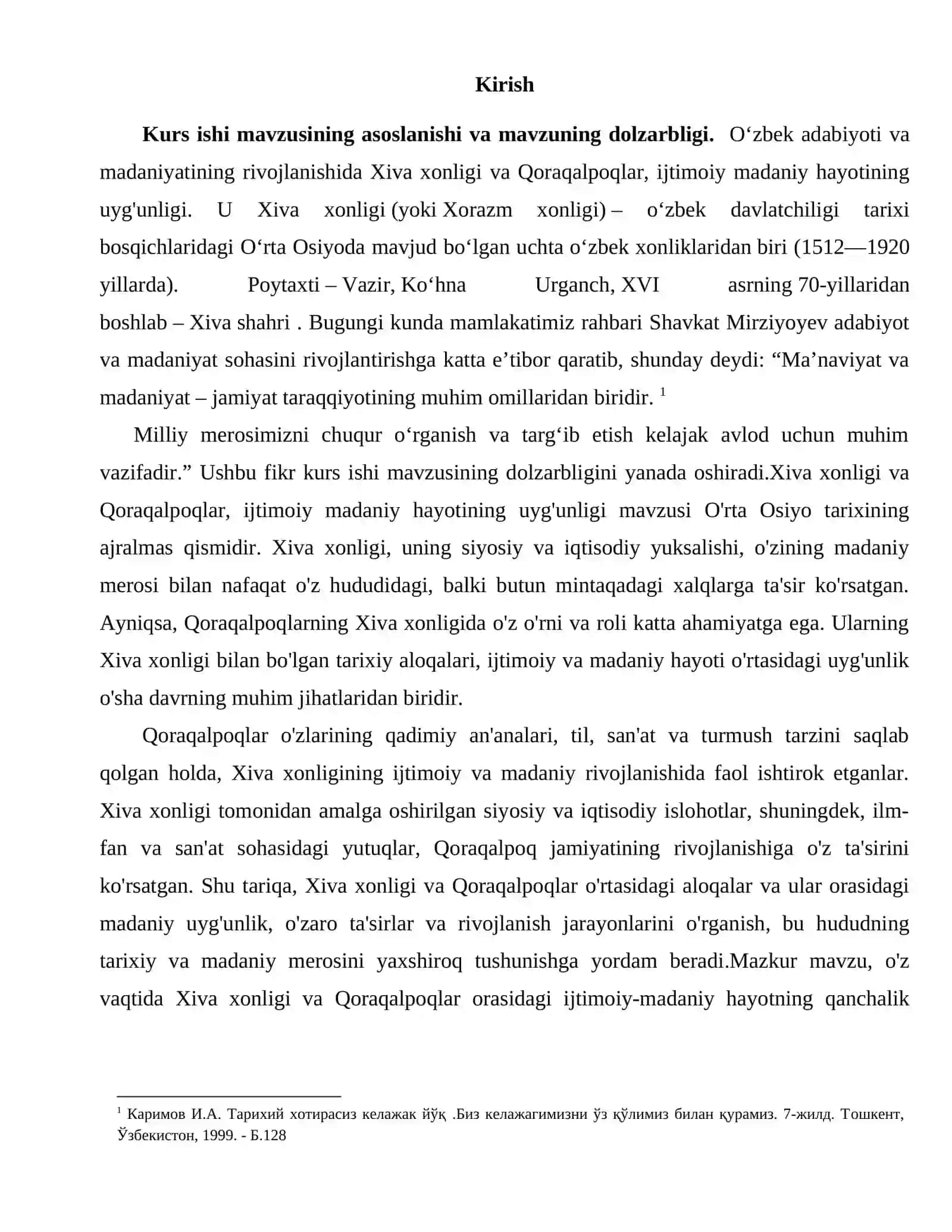 Xiva xonligi va Qoraqalpoqlar, ijtimoiy madaniy hayotining uyg'unligi 3