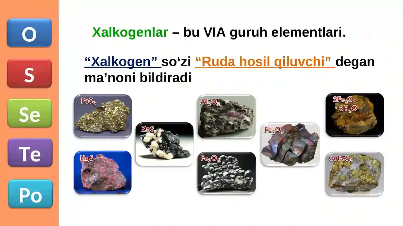 Kislorod guruhchasi elementlari 3