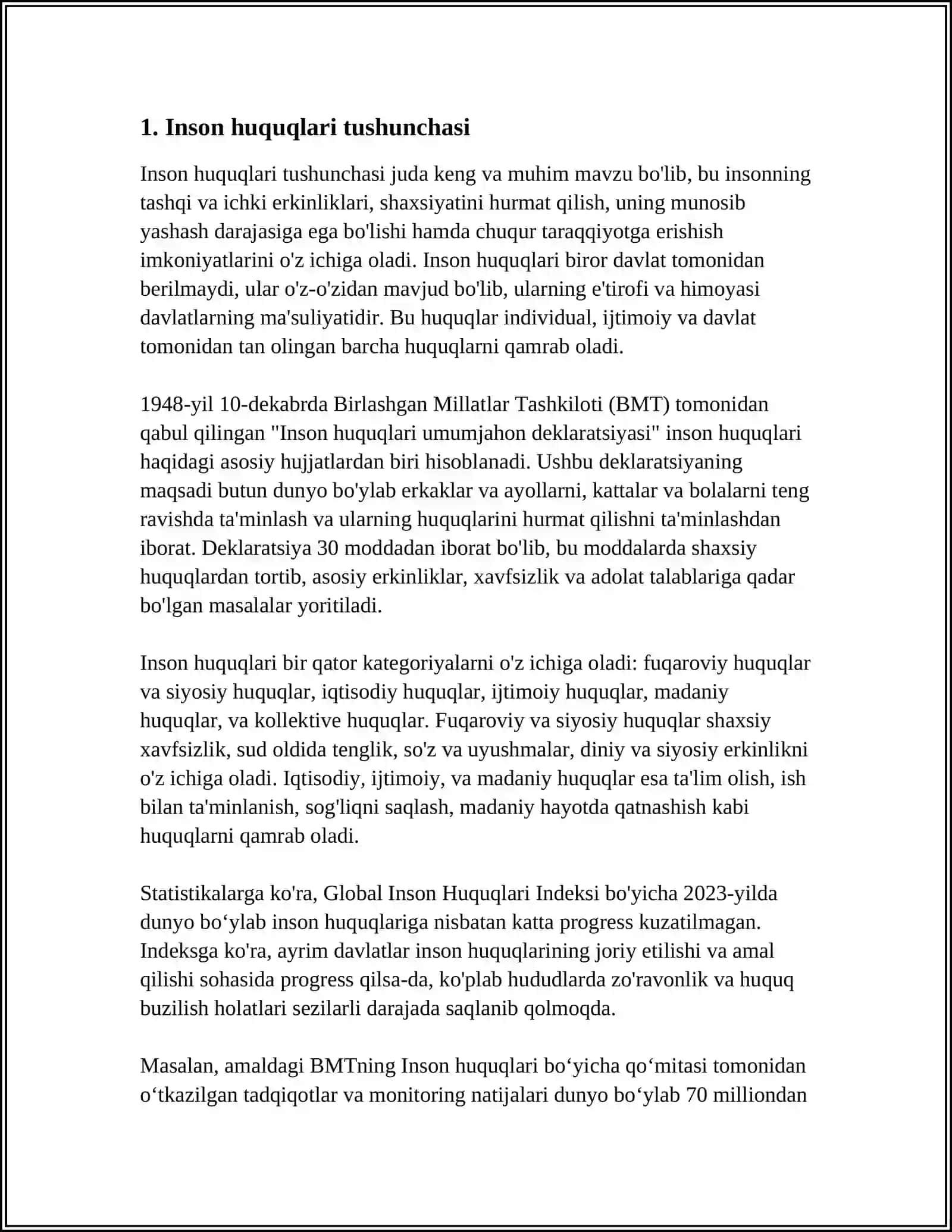 ISLOMDA INSON HUQUQ VA ERKINLIKLARINI TAʼMINLANISHINING OʻZIGA XOS JIHATLARI 3