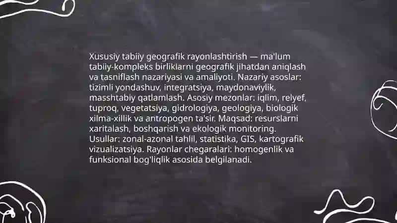 Xususiy tabiiy geografik rayonlashtirish 3