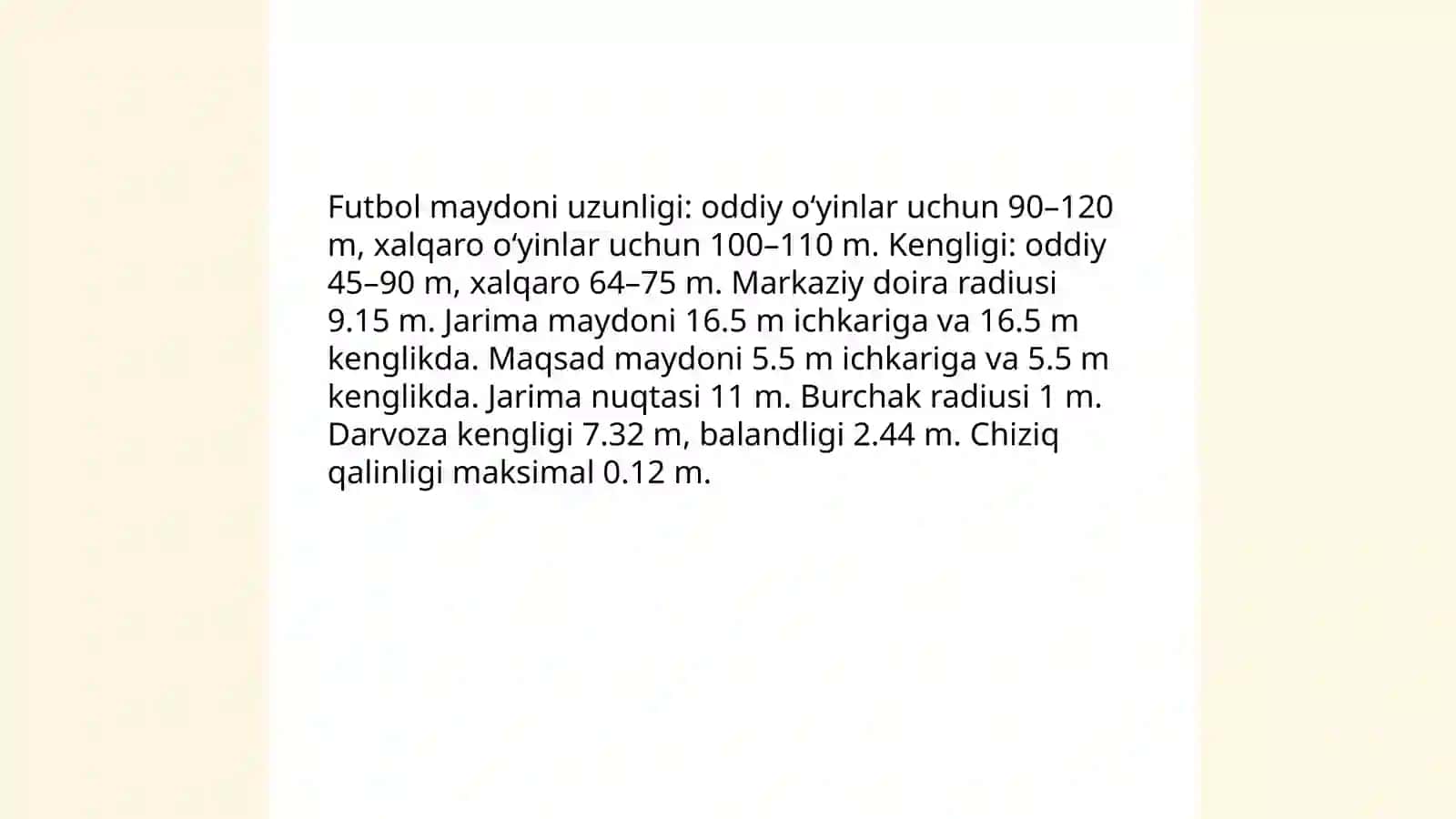 Futbol sport oʻyini qoidalari va yengil atletika 3