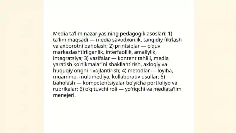 Media ta'lim nazariyasining pedagogik asoslari 3
