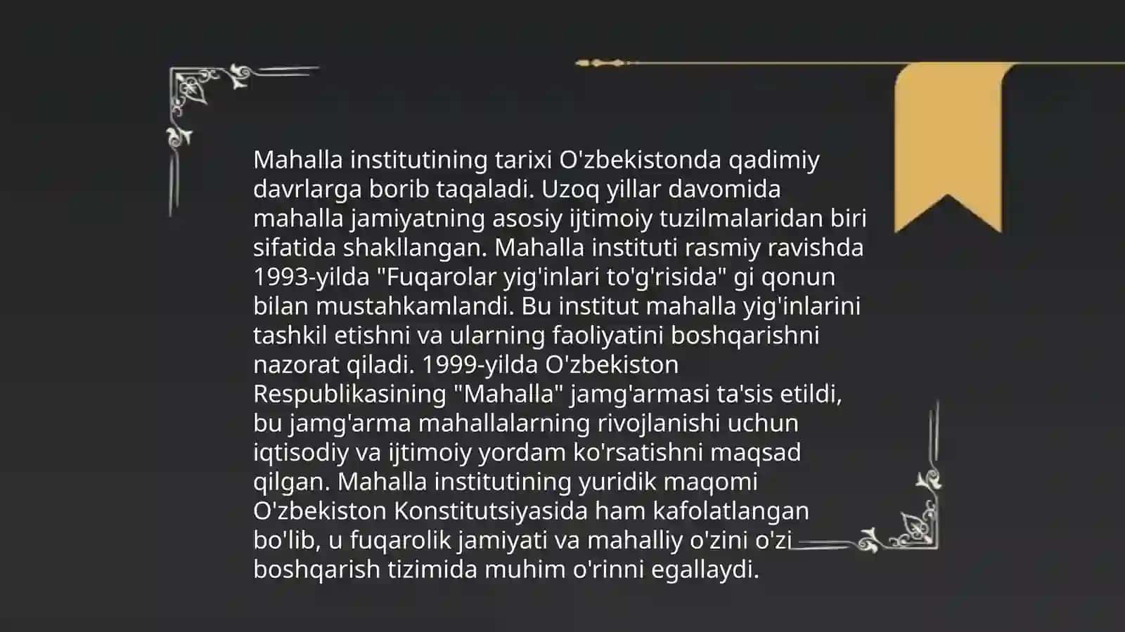 Mahalla institutining tarixi 3