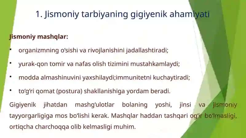 Jismoniy tarbiya va bolar sportining gigiyenik mohiyati 3