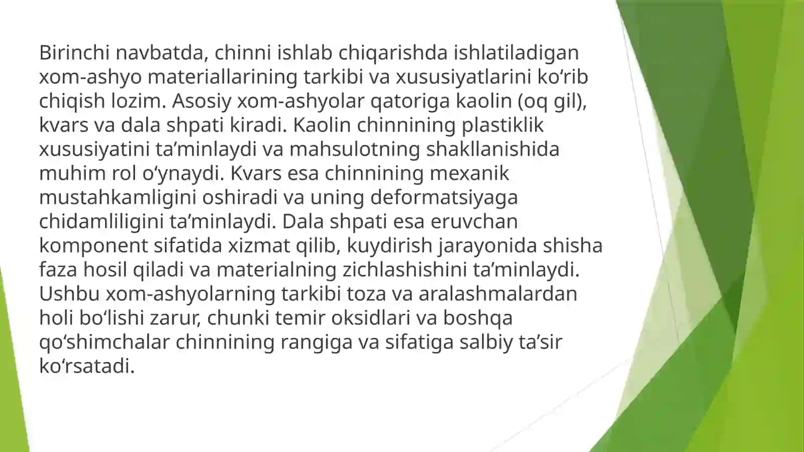 Chinni olish uchun xom-ashyo materiallarini boyitish usullari 3