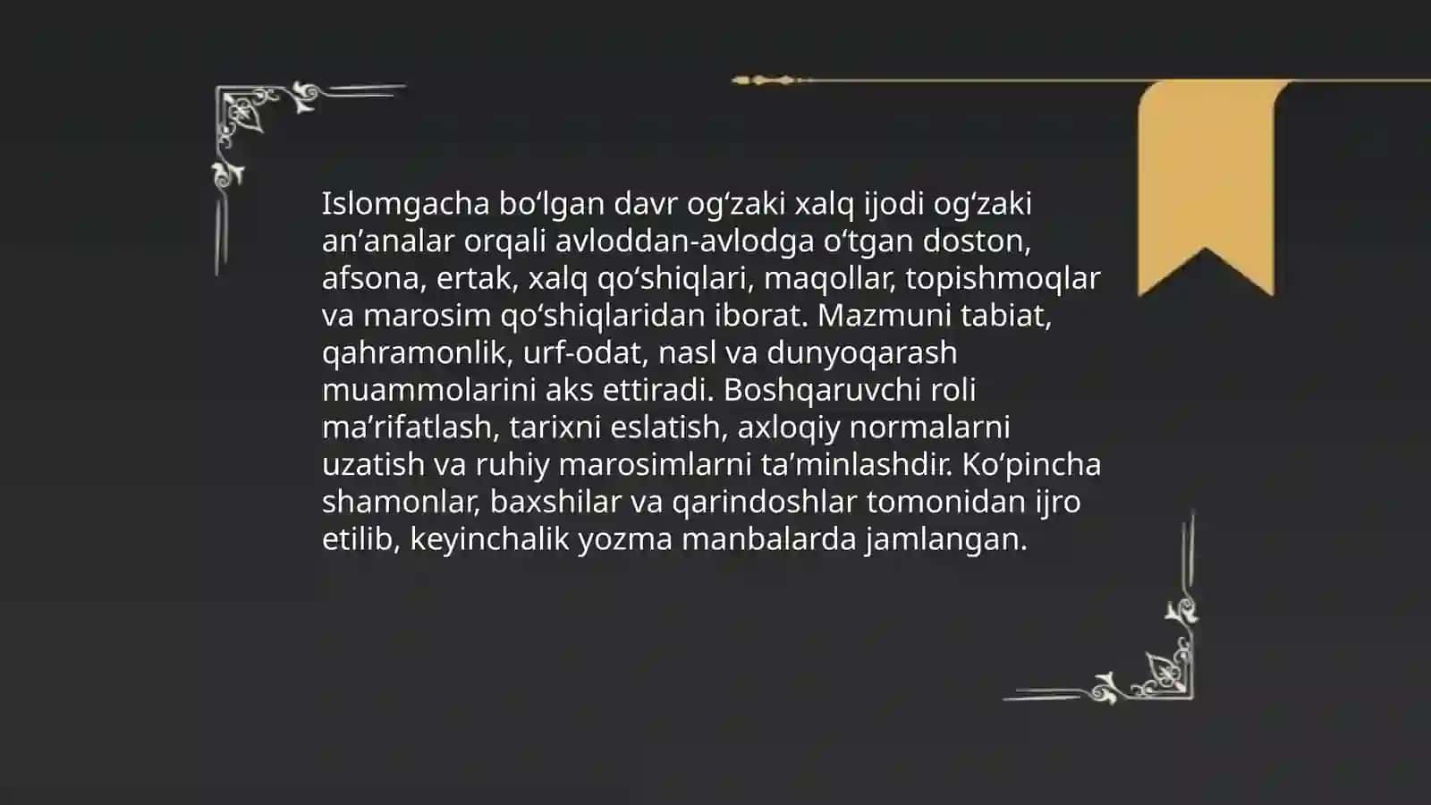 Islomgacha boʻlgan davr adabiyoti 3