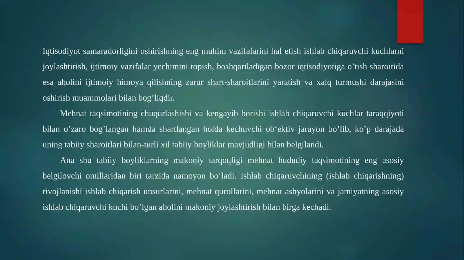 Ishlabchiqarish kuchlarini joylashtirish qonuniyatlari, tamoyillari va omillari 3