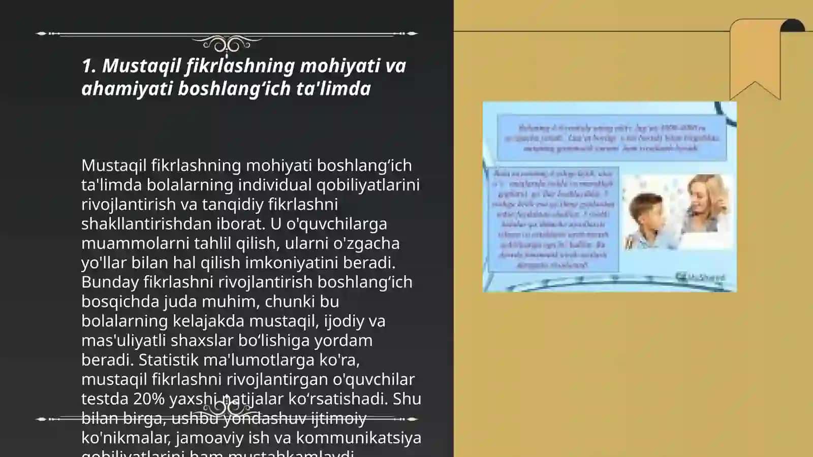 Boshlangʼich ta'lim óquvchilarida mustaqil va erkin fikrlash qobilyatini rivojlantirish 3