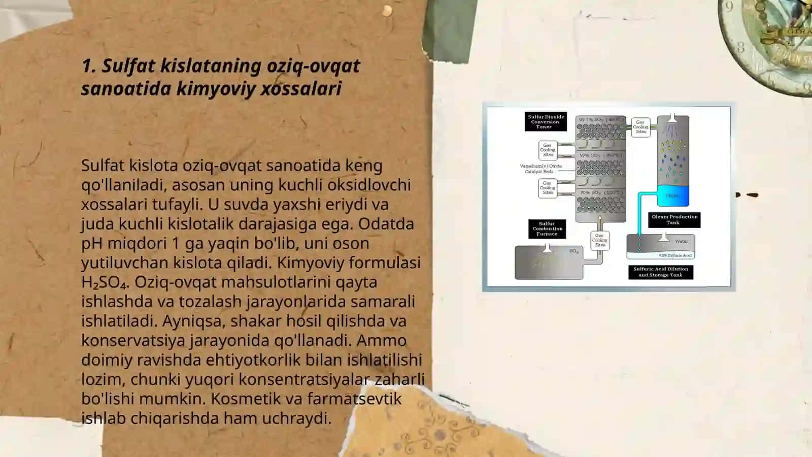Sulfat kislataning oziq-ovqat sanoatidagi ahamiyati 3