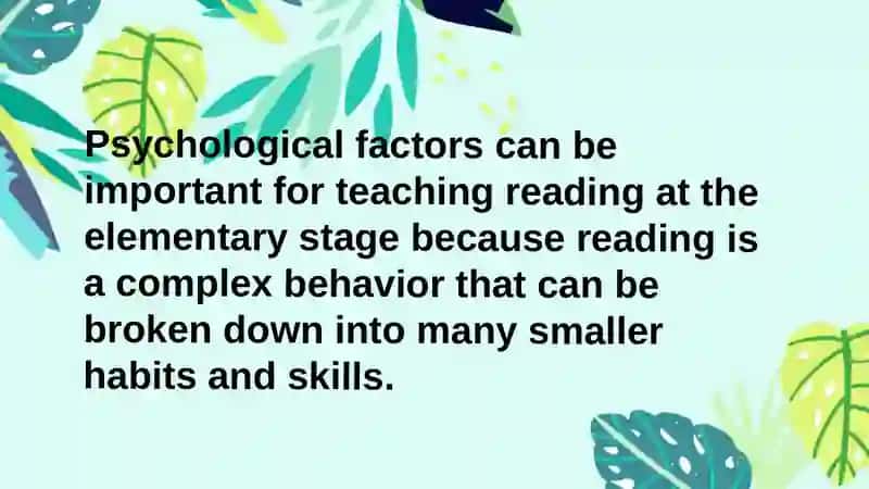Psychological and linguistic factors of teaching reading at the elementary stage 3
