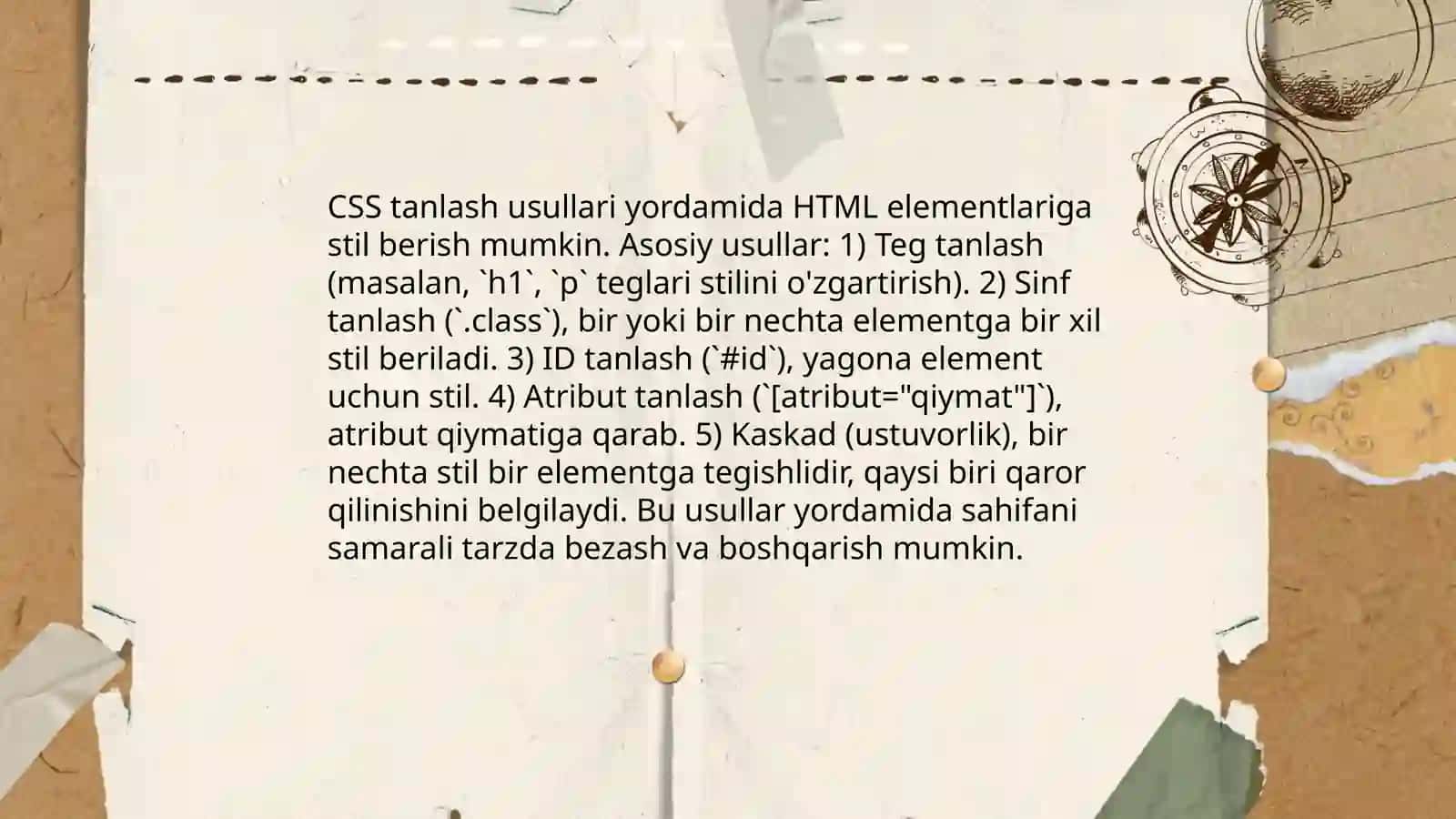 CSS sintaksisi CSS qoidalari 3