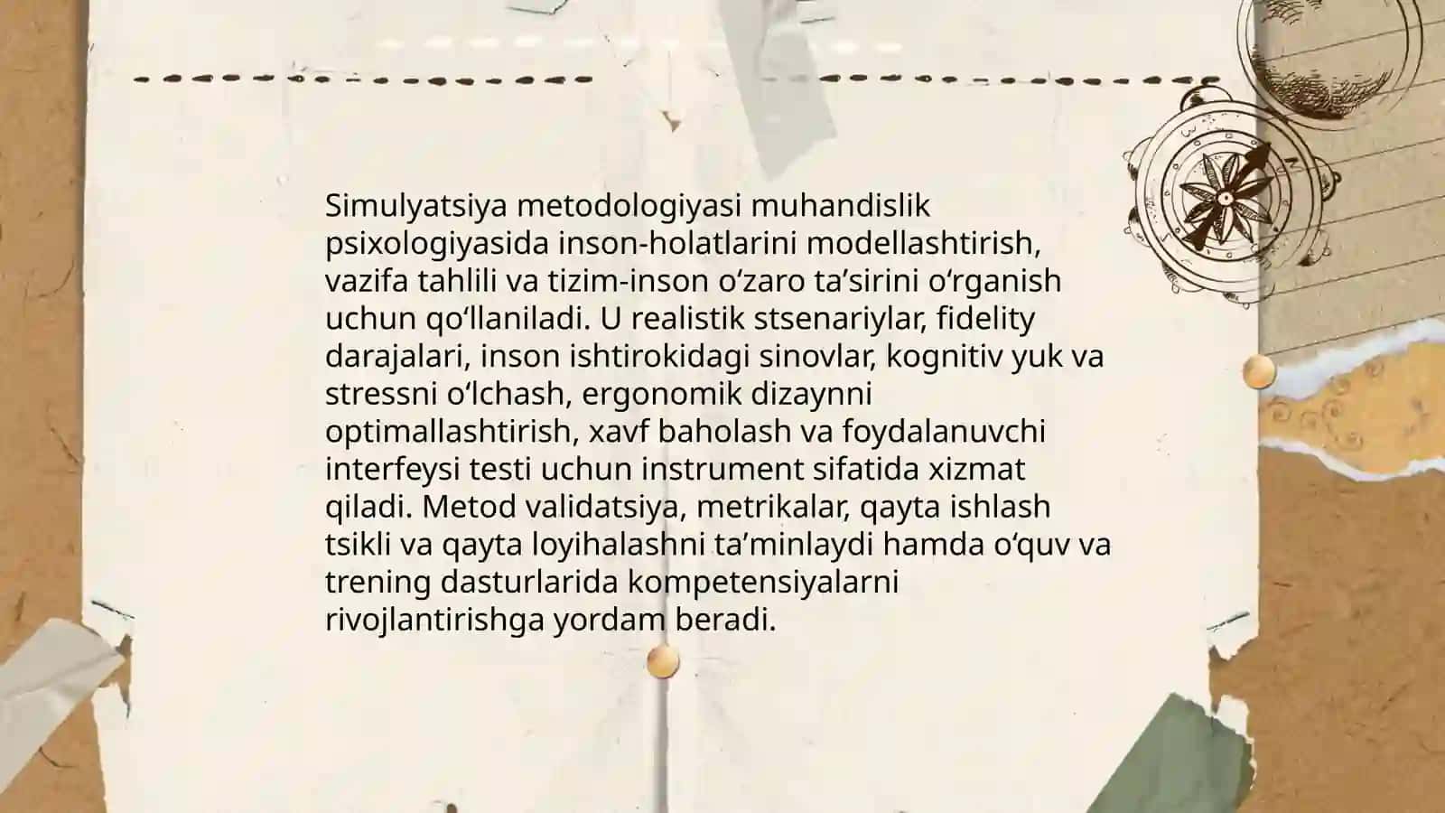 Muhandislik psixologiyasining simultatsiya usullari 3