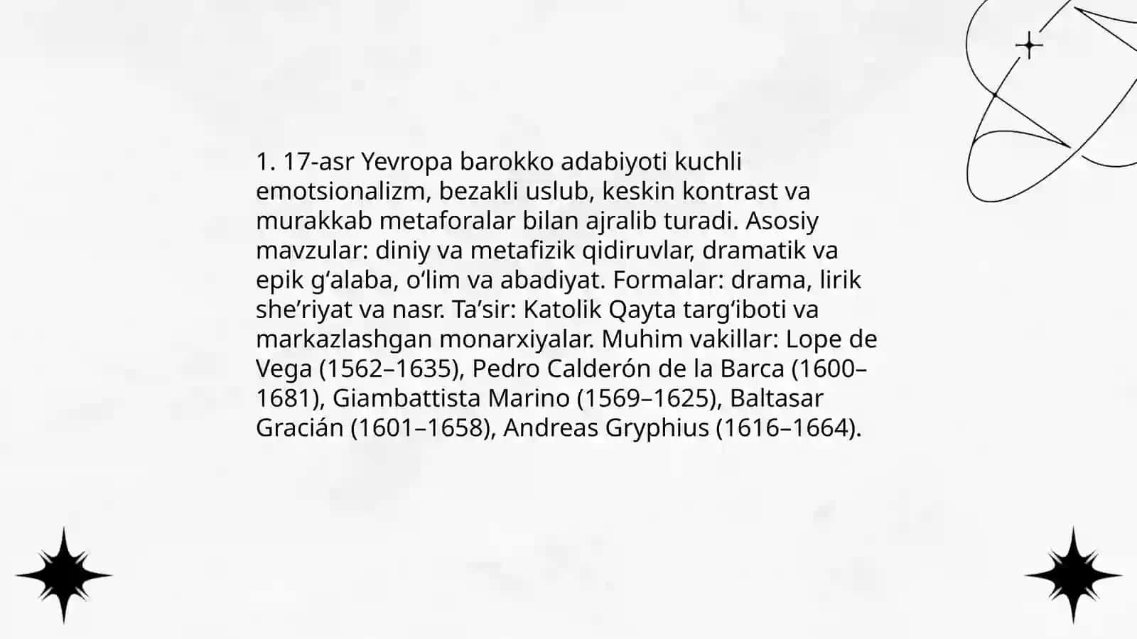 17 va 19 asrda Jahon adabiyoti 3