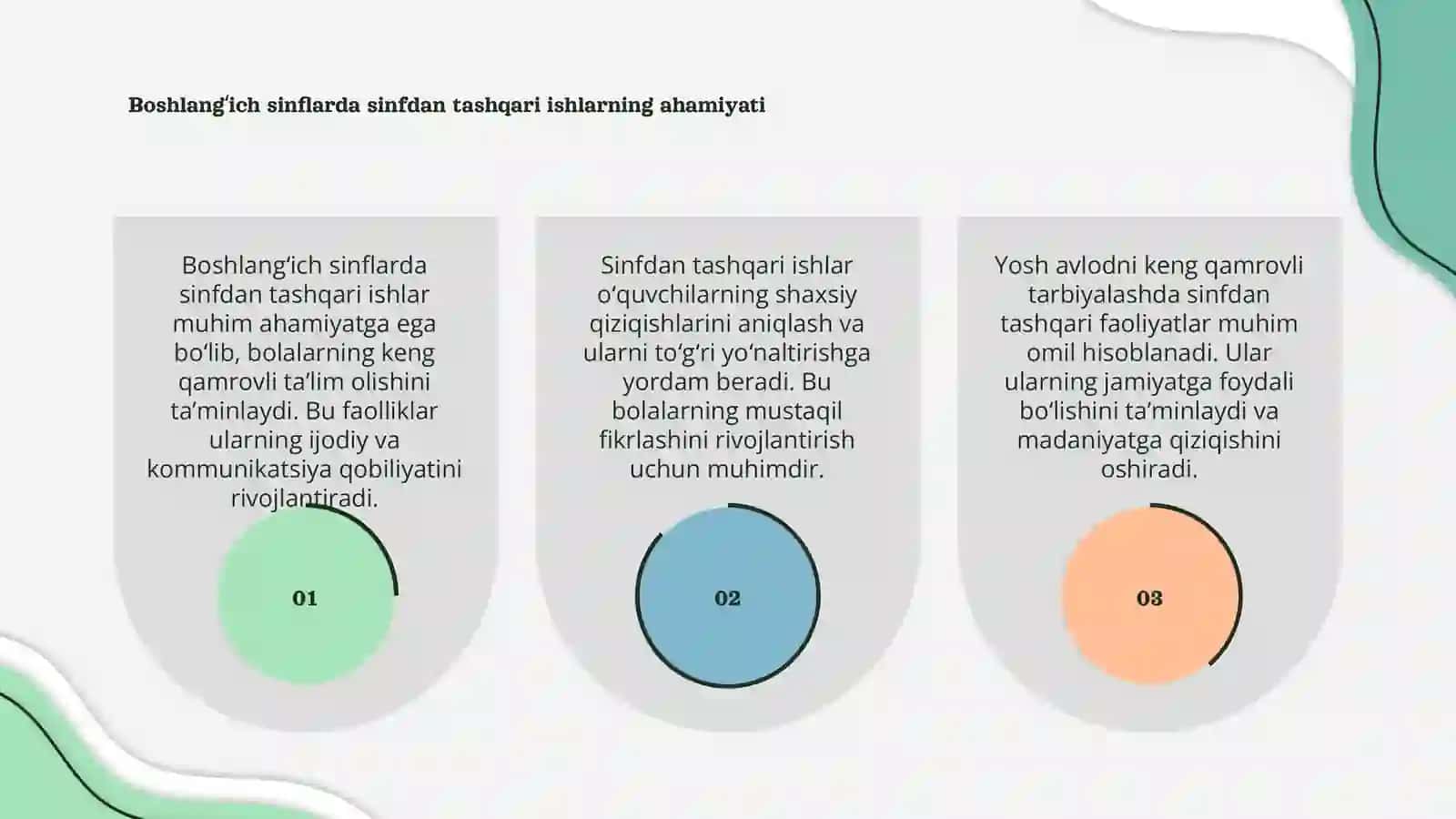 Boshlangʻich sinflarda sinfdan tashqari ishlarni tashkil etish 3