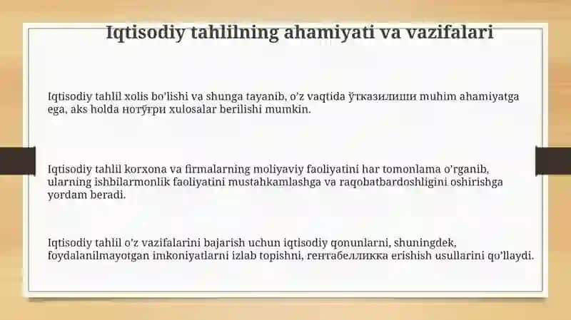Молиявий таҳлилни ташкил этиш ва ахборот манбалари 3