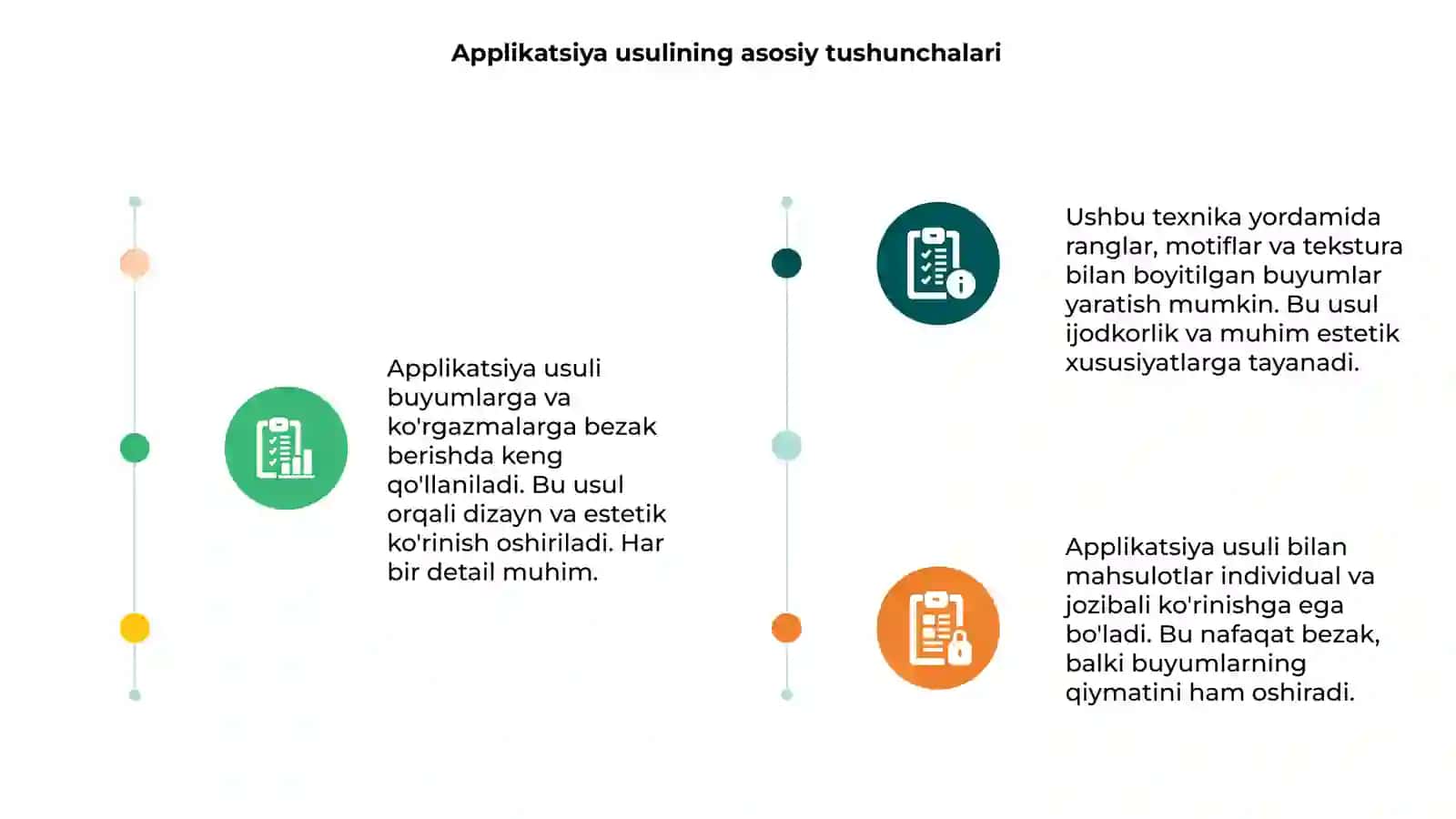 Applikatsiya usulidan foydalanib buyumlarga va ko'rgazmalarga bezak berish 3