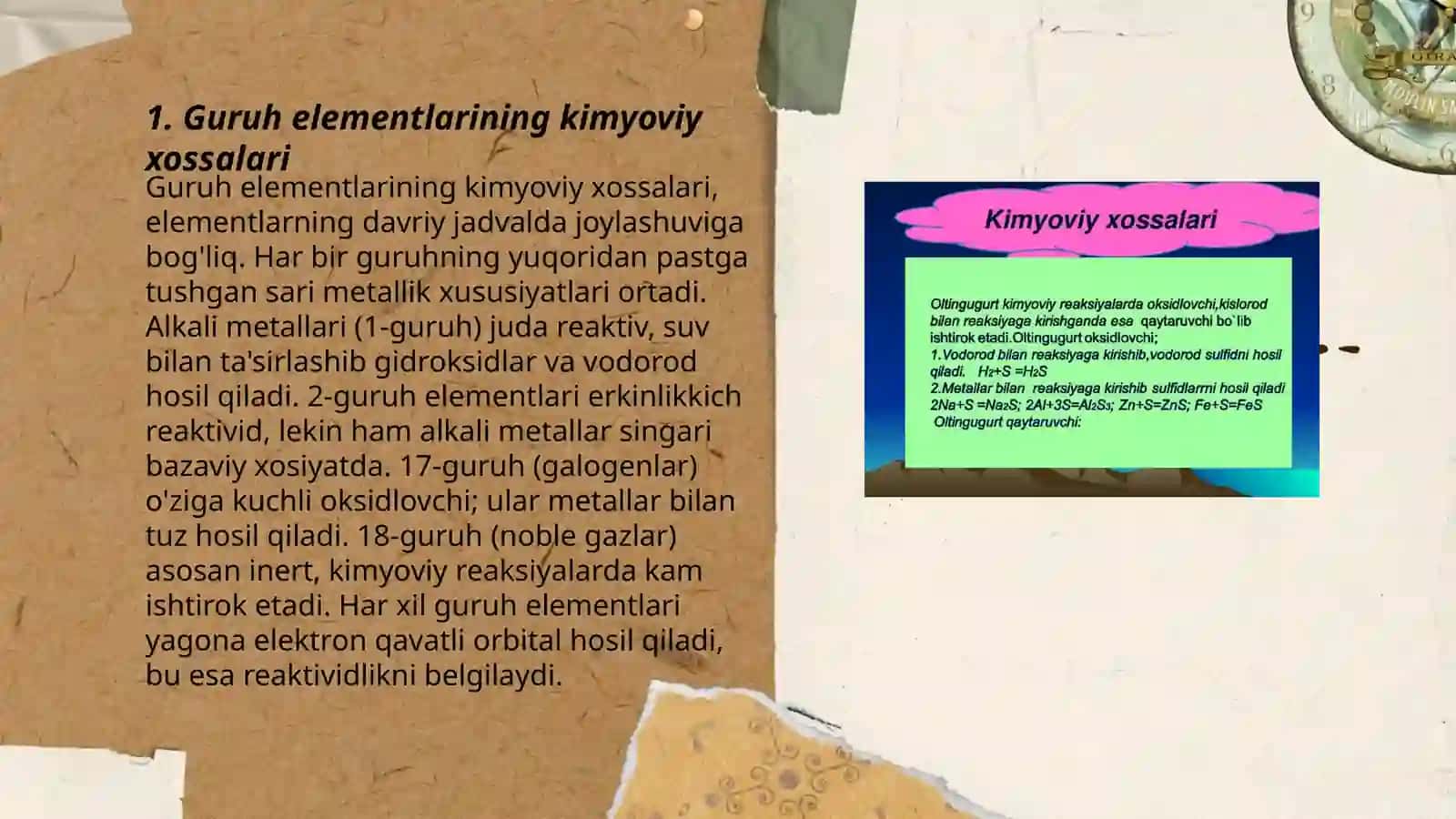 Guruh elementlarining kimyoviy xossalari 3