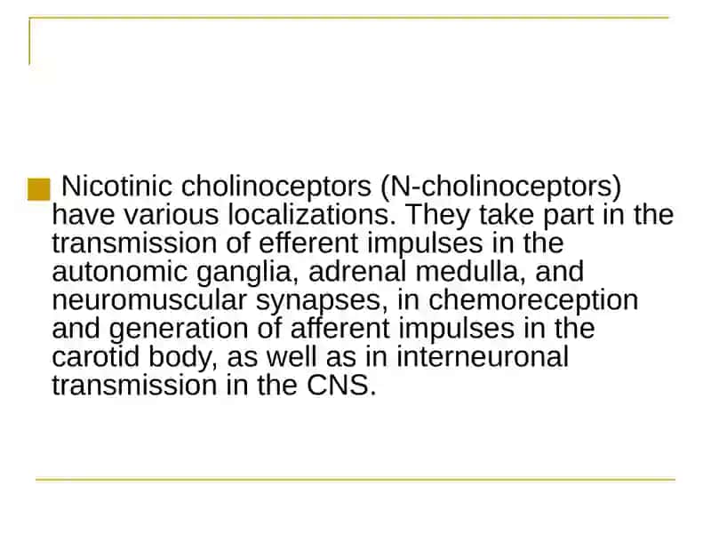 N-cholinoceptors 3