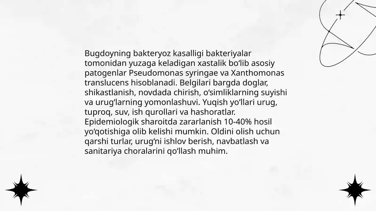 Bugdoyning bakteryoz kasaligi 3