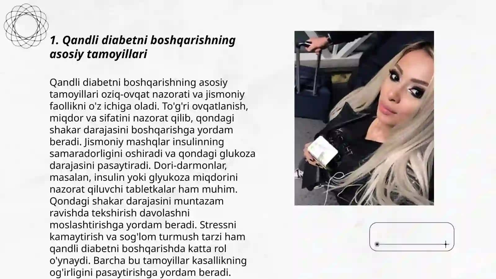 Ichki sekretsiya bezlari (qandli diabet),nafas olish a'zolari (sil va bronxial astma)kasalliklari bilan og'rigan maktab o'quvchilari bilan mashg'ulotlar o'tkazish tamoyillari 3