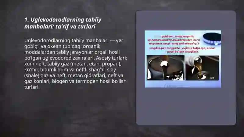 Uglevodorodlarning tabiiy manbalari 3