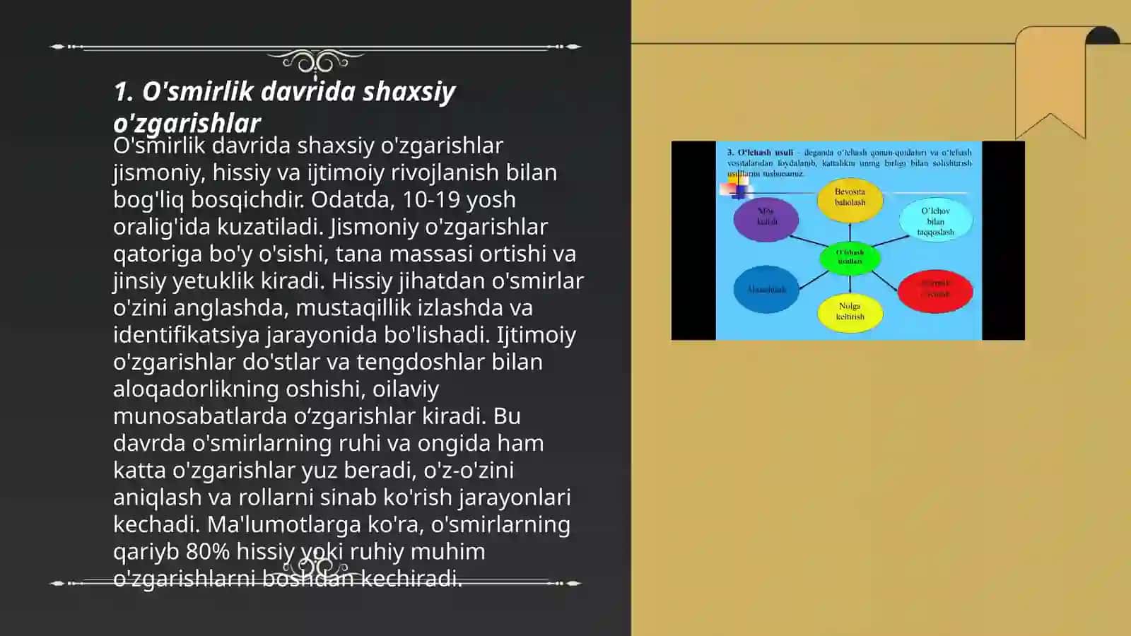 O'smir va o'smirlar psixalogiyasi 3