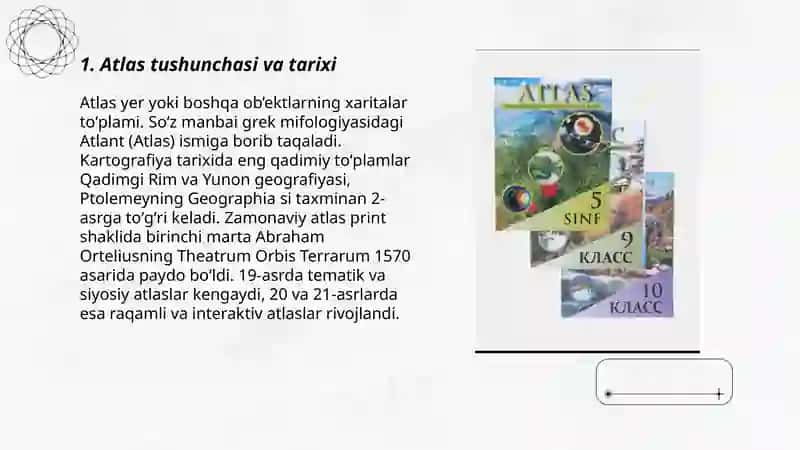 Atlaslar va ularning turlari 3