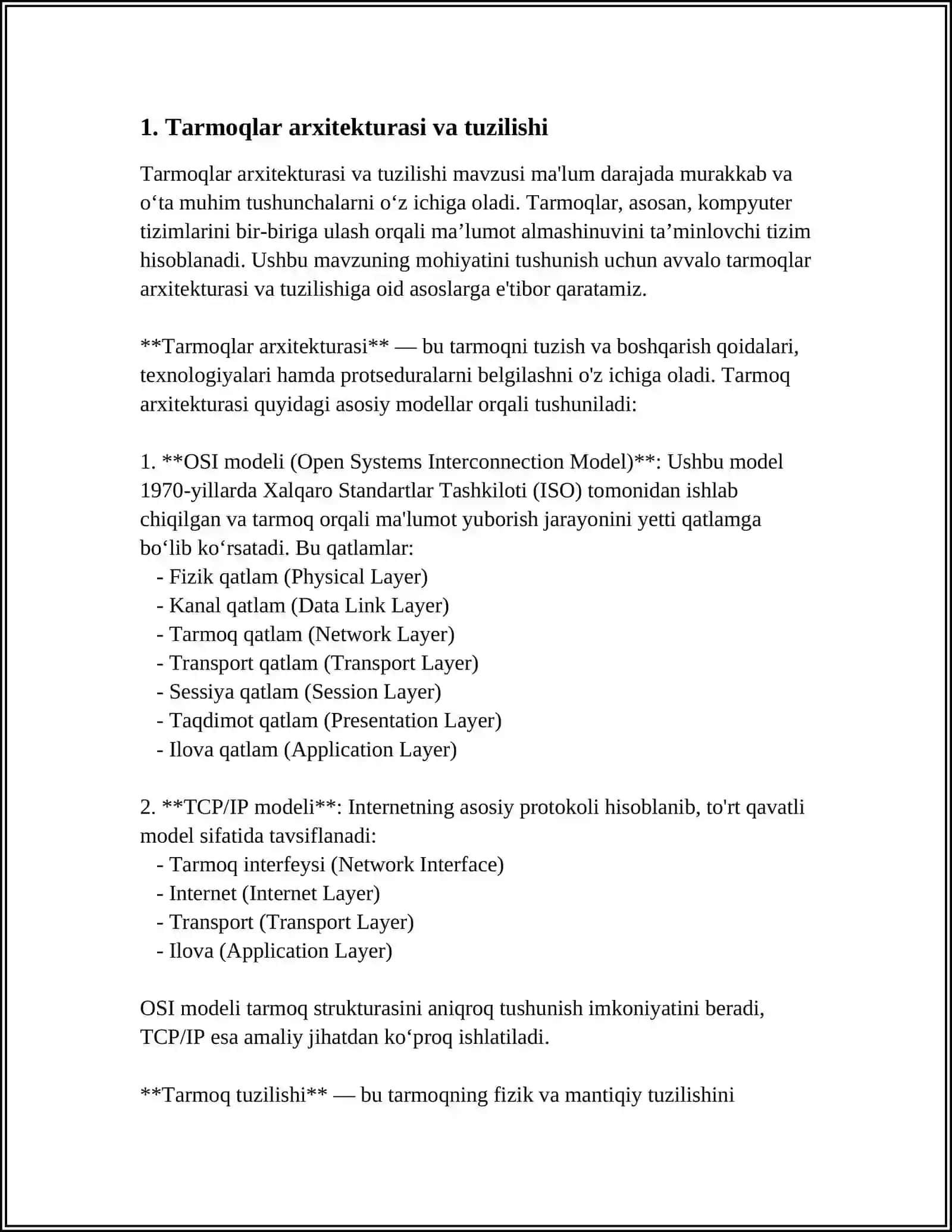 KOMPYUTER TARMOQLARINI TEXNIK TAMINOTI 3