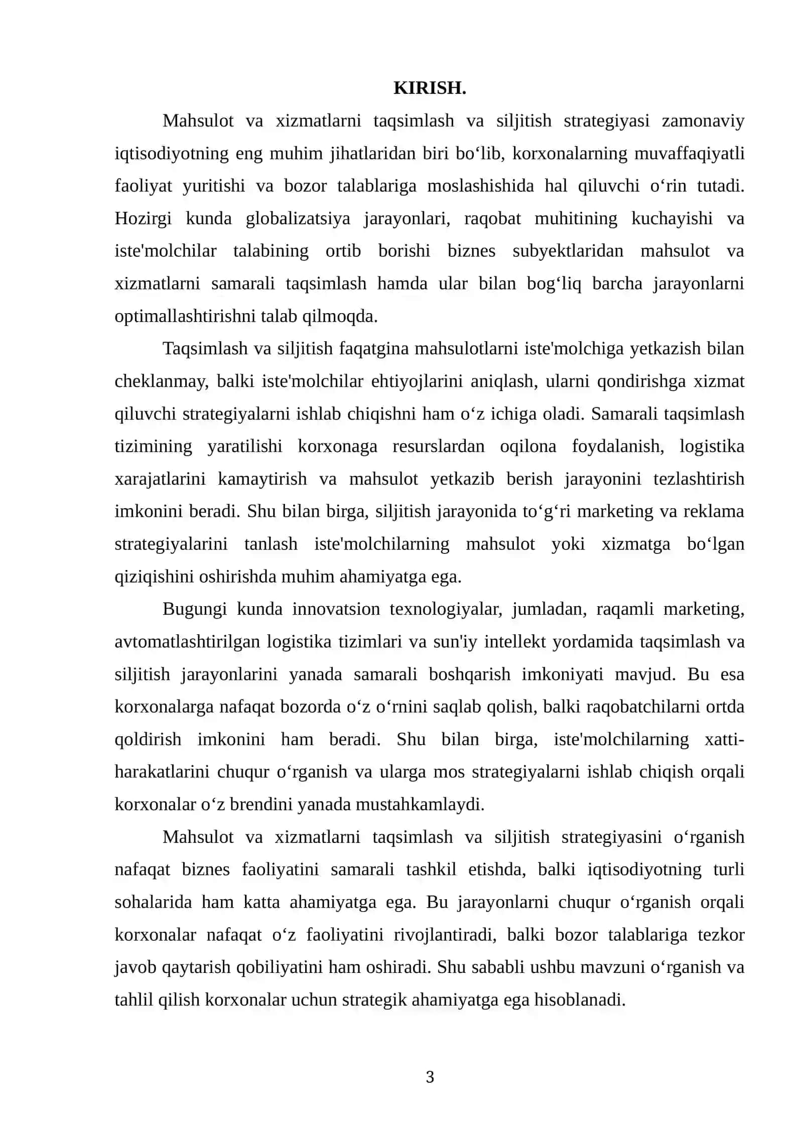 Mahsulot va xizmatlarni taqsimlash va siljitish strategiyasi 3