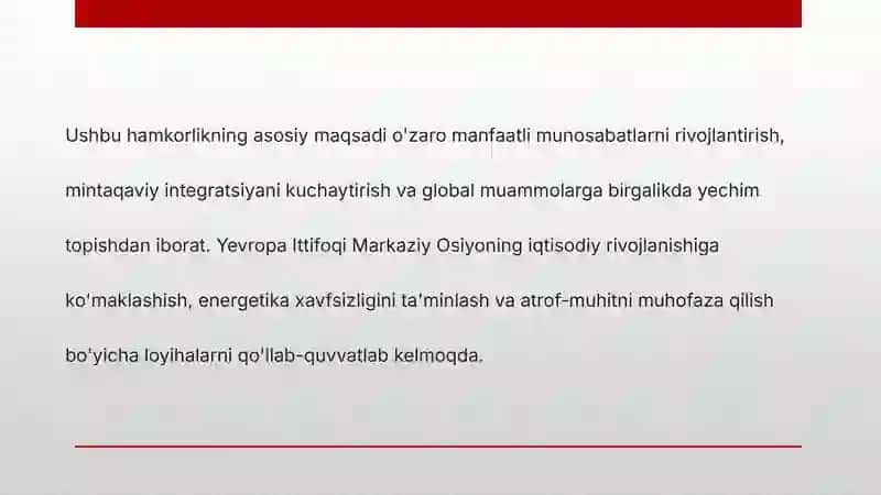 Yevropa Ittifoqi va Markaziy Osiyo 3