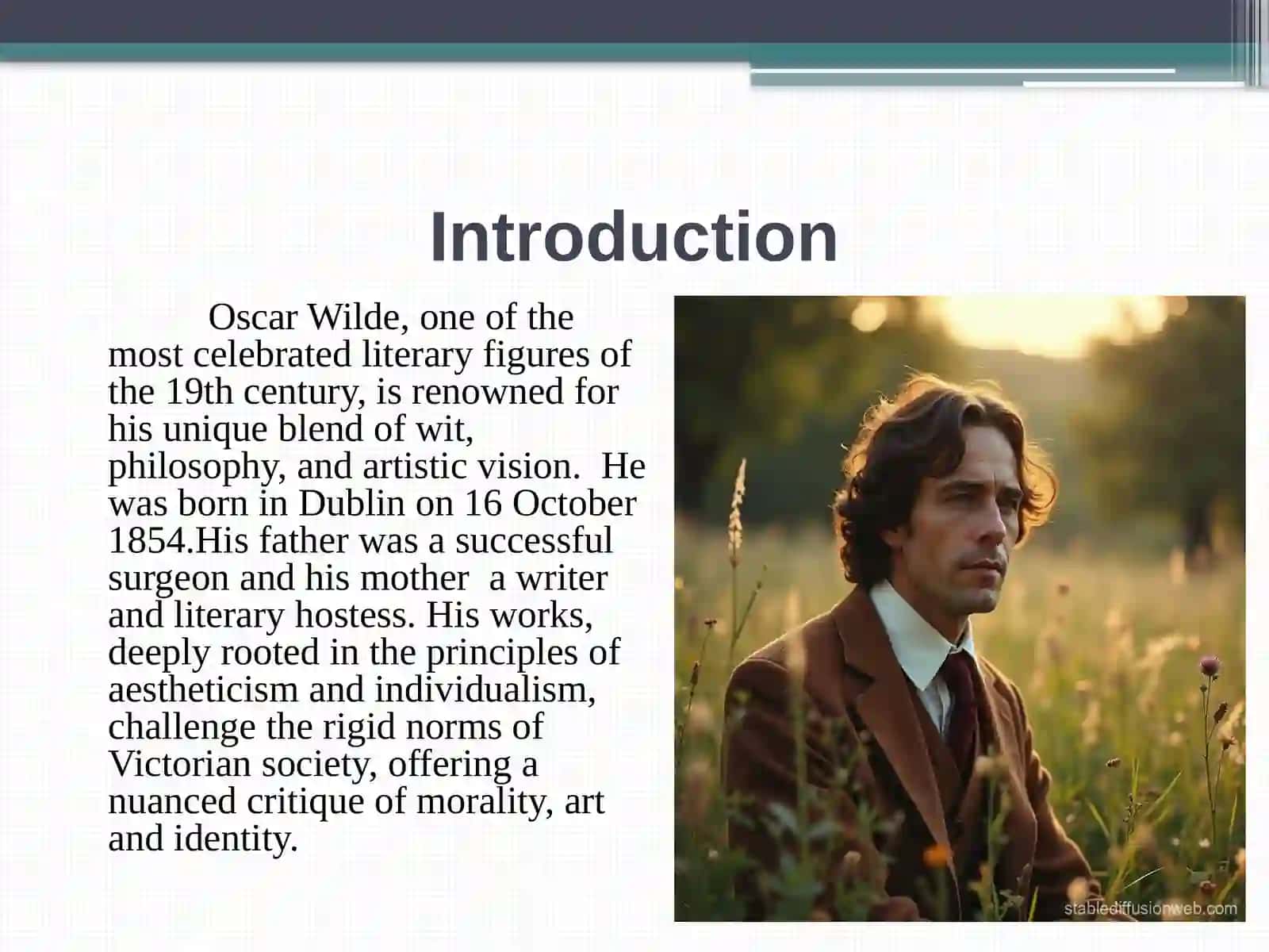 PHILOSOPHY AND LITERARY WORKS OF OSCAR WILDE 3