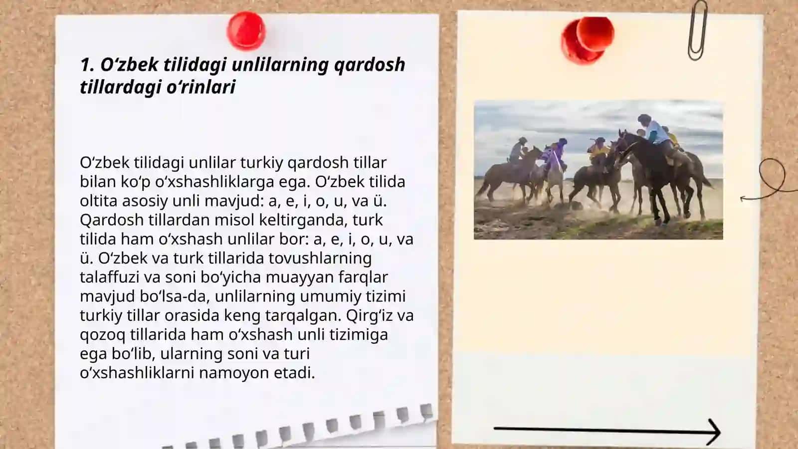 O‘zbek tili unlilarining uyg‘ur, turkman, qoraqalpoq, qozoq, qirg‘iz matnlarida muvofiqlari 3