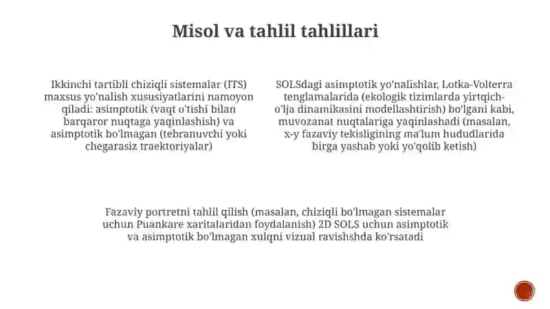 Asintotik va noasimtotik yo'nalishlar 2 -tartibli chiziqlarning urinmasi maxsus yo'nalishlar 3