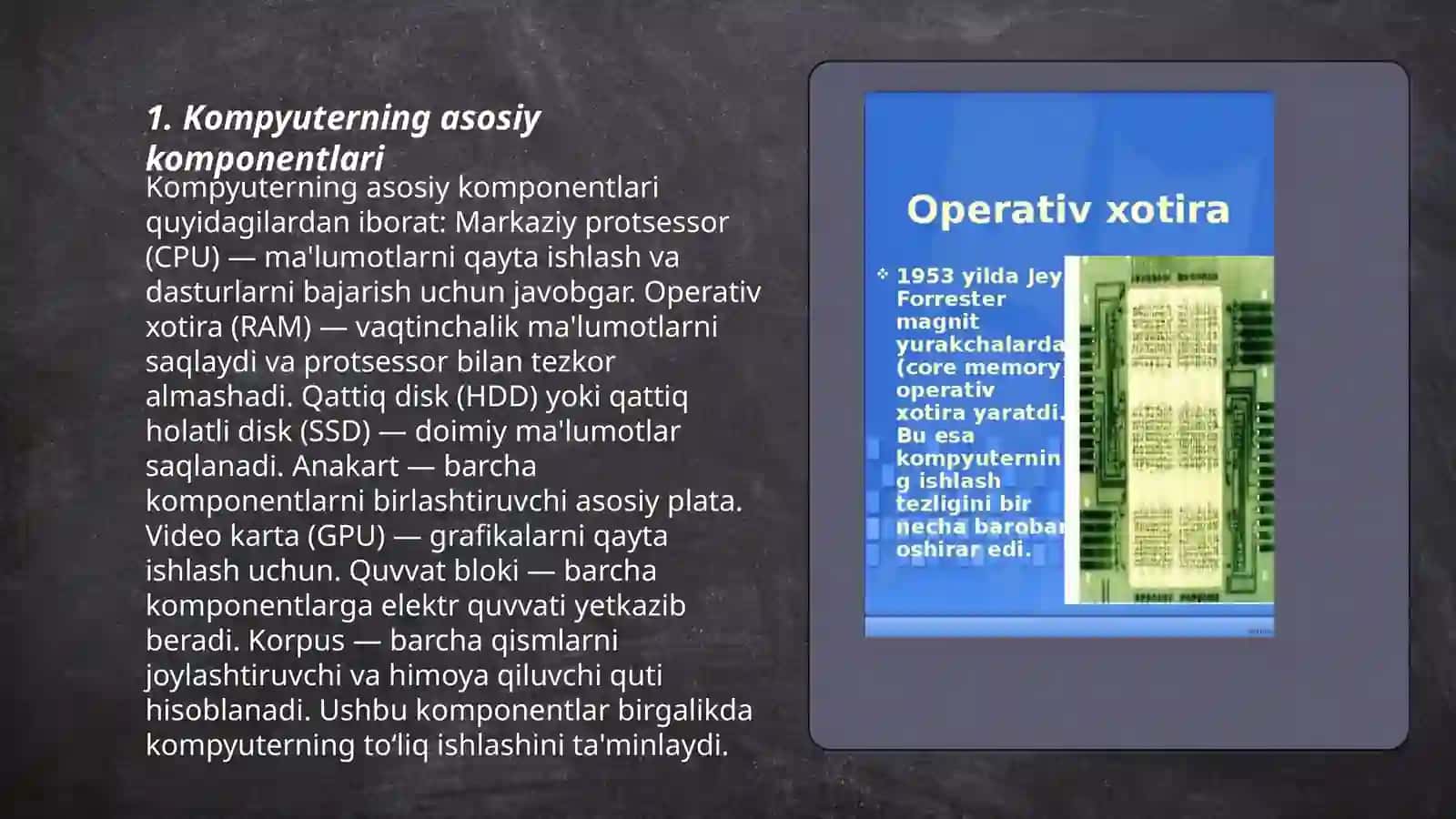 Kompyuterni tashkil etilishi tamoyillari va klassifikatsiyasi 3