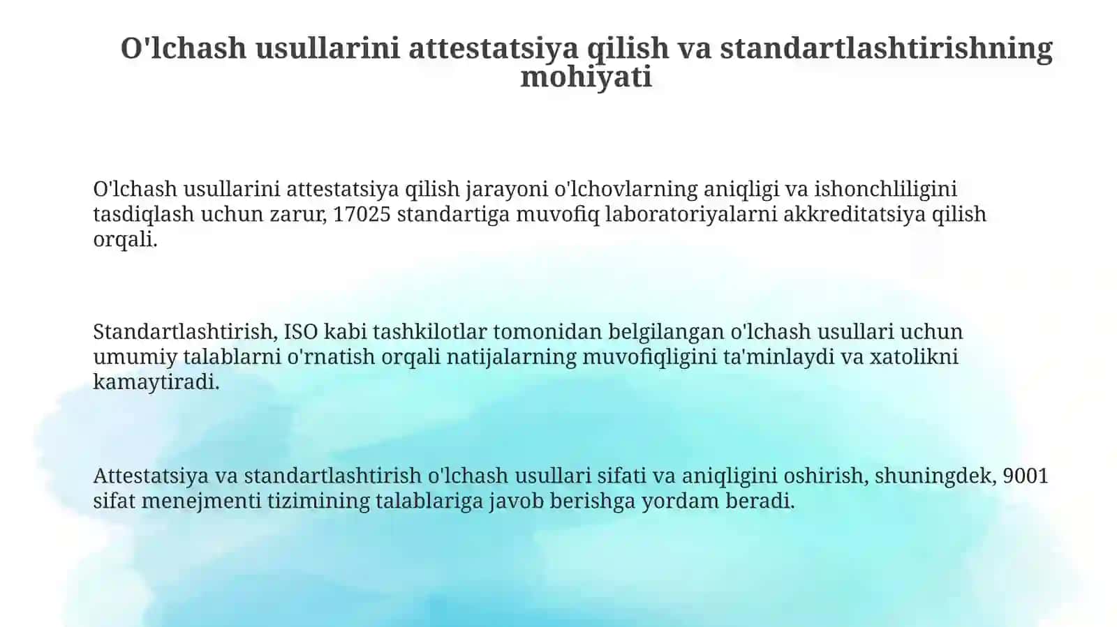 O‘lchashlarni bajarish usulini attestatlash va standartlashtirish 3