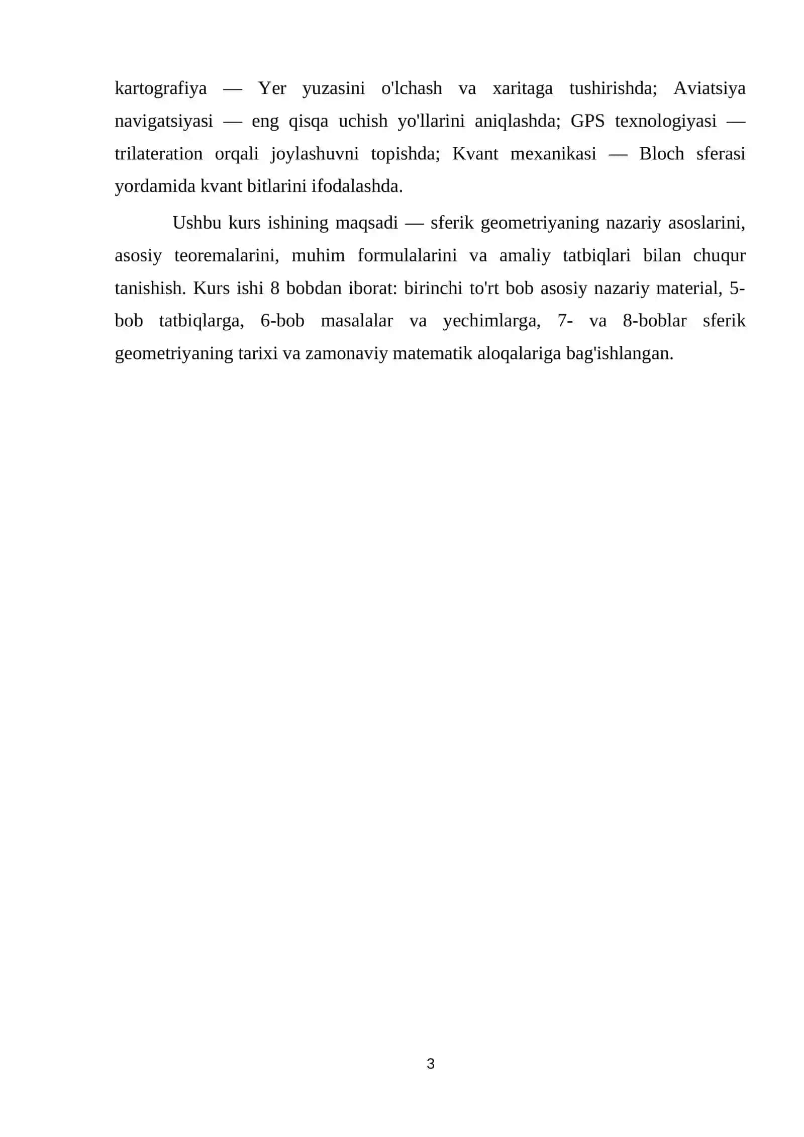 Sferik geometriya elementlari 3