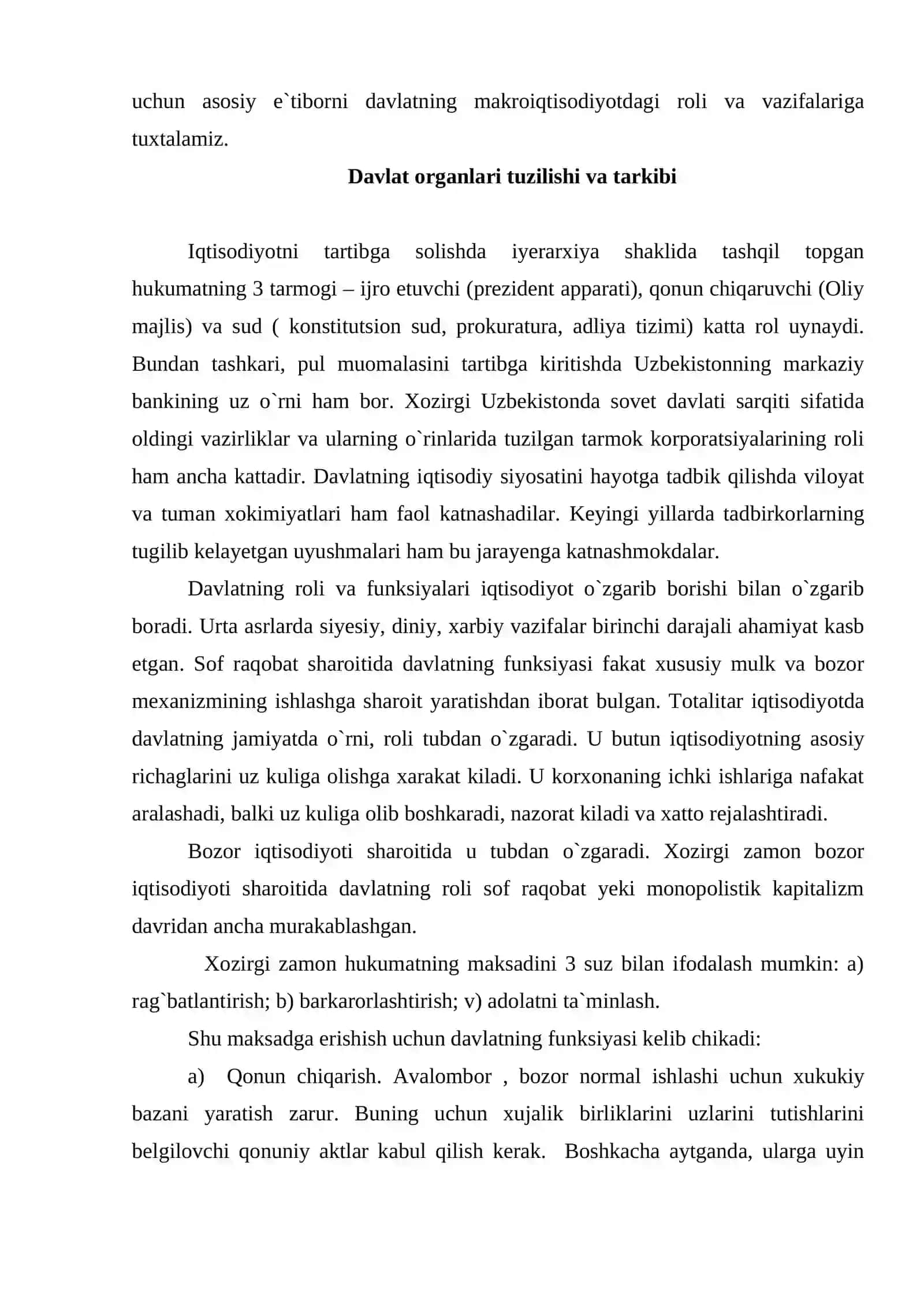 Bozor iqtisodiyotining kamchiliklari va iqtisodiyotga davlatning aralashuvi 3