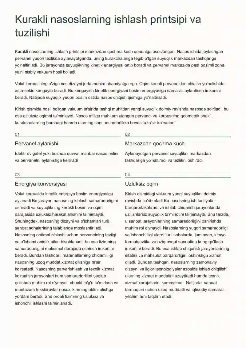 Kurakli Nasoslar Asosiy Kattaliklari 3
