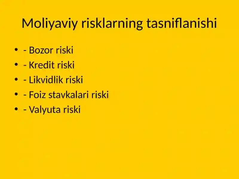 MOLIYAVIY RISKLAR 3