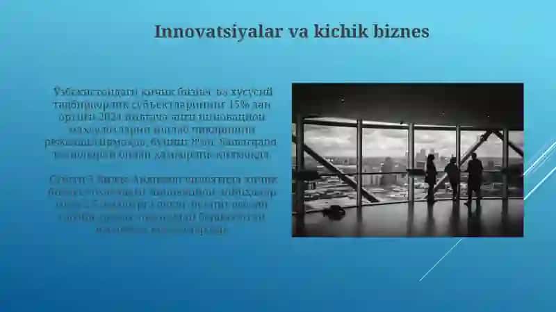 Kichik biznes va hususiy tadbirkorlikni rivojlantirishning asosiy tendensiyalari 3