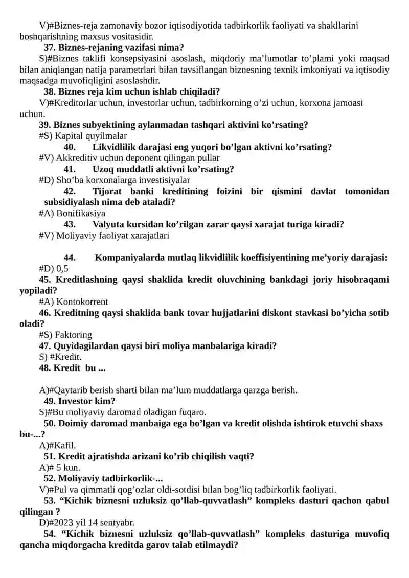 Iqtisodiyot nazariyasi bo’yicha test savollar 3