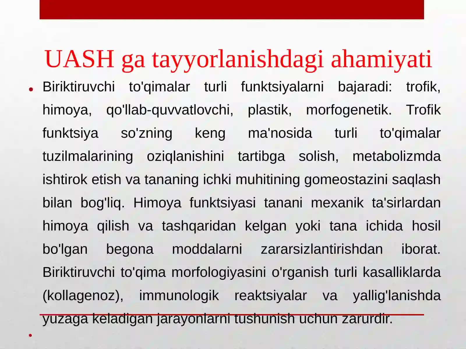 MA’RUZA MAVZUSI:ASL BIRIKTIRUVCHI TO’QIMA.TOG’AY VA SUYAK TO’QIMASI 3