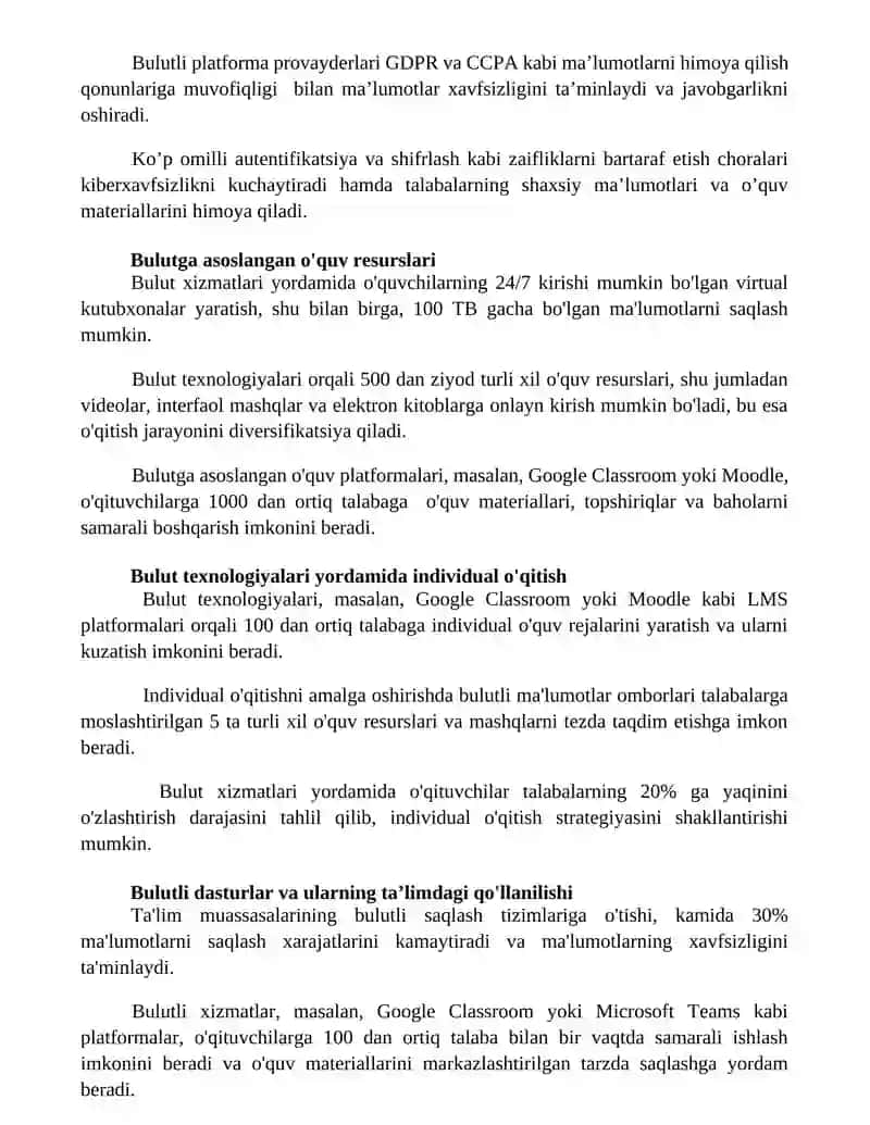 Bulut texnologiyalari va bulut xizmatlari 3