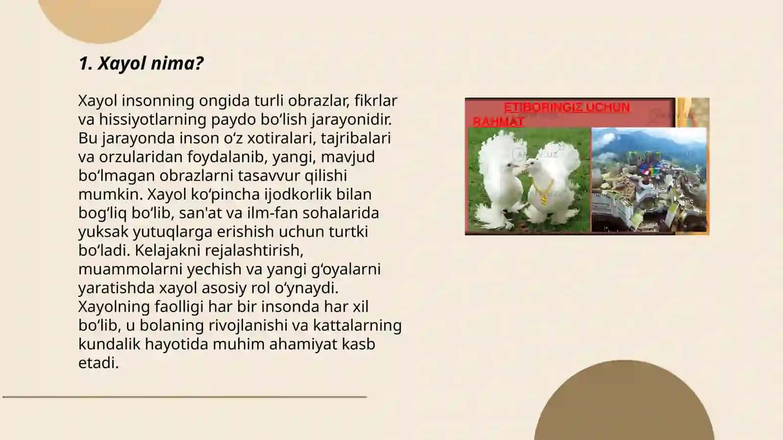 Xayol haqida tushuncha 3