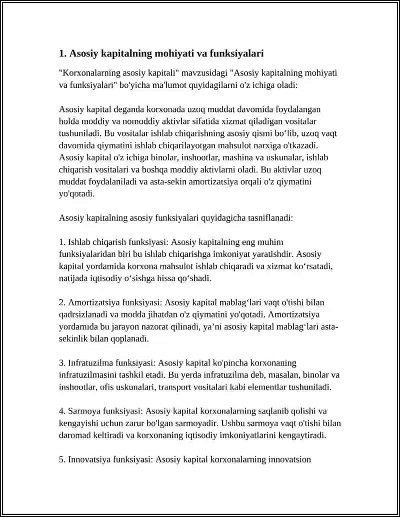 Asosiy kapitalning mohiyati va funksiyalari 3