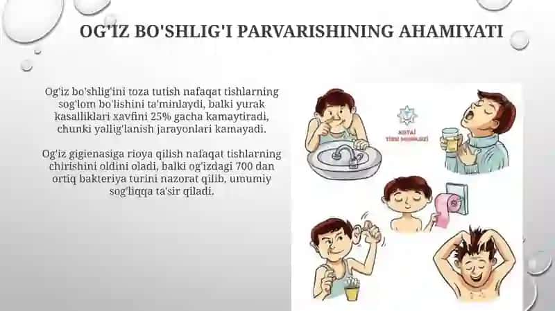 Og'iz bo'shlig'ini, teri va sochlarni, tirnoqlarni parvarish qilish 3