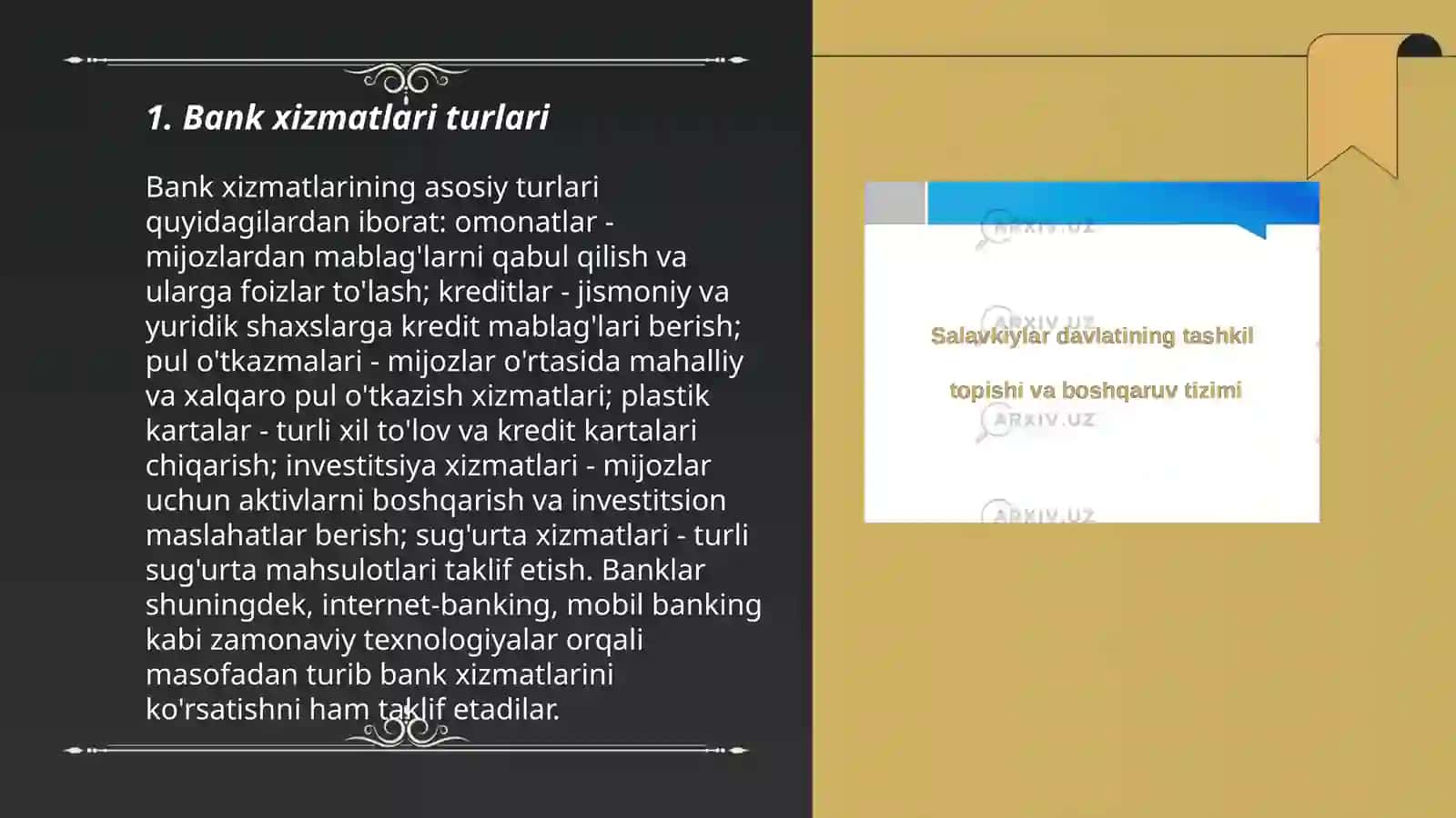 Bank tizimi bozor infratuzilmasining muhim bo'g'ini 3